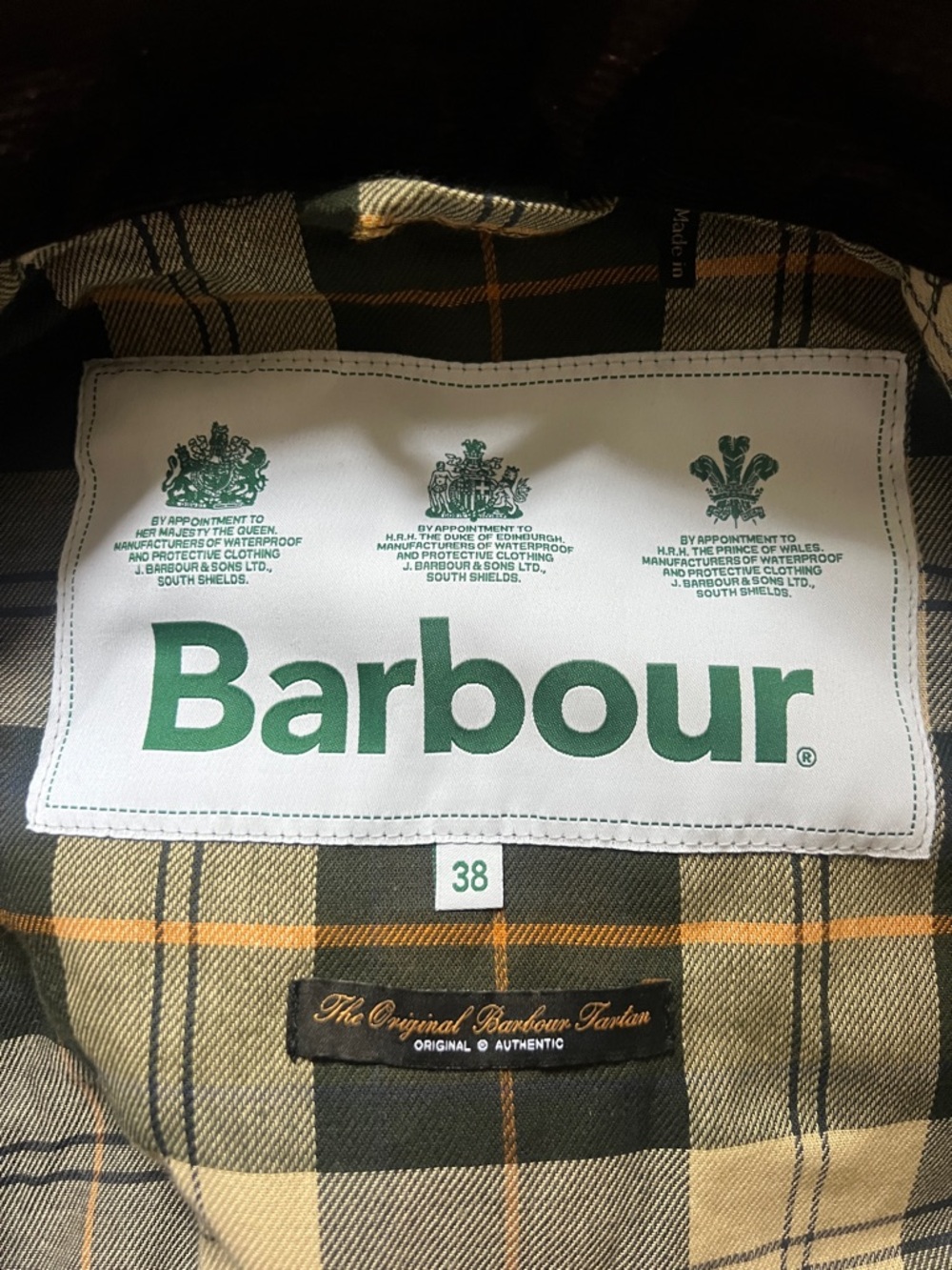 Barbour Jacket with Brass Hardware - Picture 2 of 6